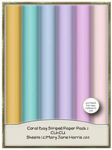 Coral Bay Striped Papear Pack 2 - Cu4cu