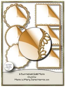 6 Burnished Gold Mats - Cu4cu