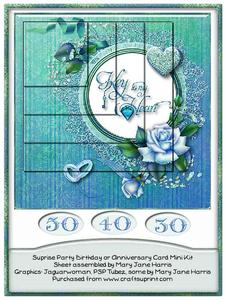 Surprise Party Birthday/anniversary Card Mini Kit 2