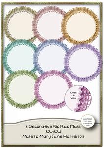 8 Decorative Ric-rac Mats - Cu4cu