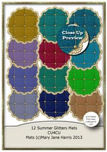 12 Summer Glitters Mats - Cu4cu