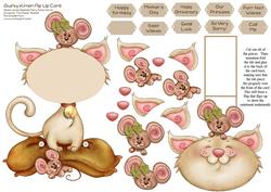 Quirky Kitten Flip-up Card 2
