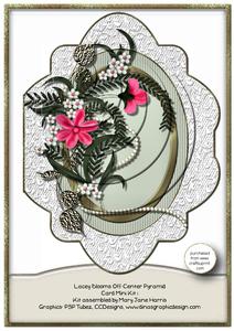 Lacey Blooms Off-center Pyramid Mini Card Kit 1