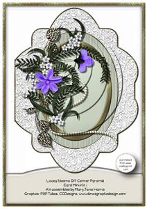 Lacey Blooms Off-center Pyramid Mini Card Kit 2