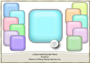 12 Diamond Carols Topper Mats - Cu4cu