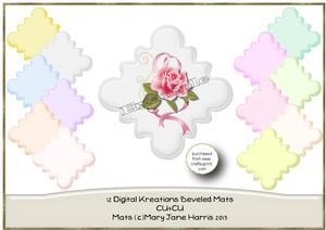 12 Digital Kreations Mats with Beveled Edges - Cu4cu
