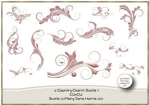 12 Country Charm Swirls 2 - Cu4cu