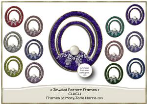 12 Jeweled Pattern Frames - Cu4cu