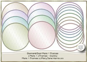 Round Diamond Dust Mats & Frames - Cu4cu