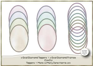 Oval Diamond Dust Mats & Frames - Cu4cu
