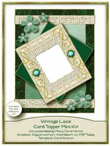 Vintage Lace Card Topper Mini Kit