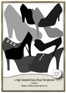 8 High Heeled Dress Shoe Templates - Cu4cu