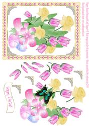 Happy Easter Bouquet Card Topper