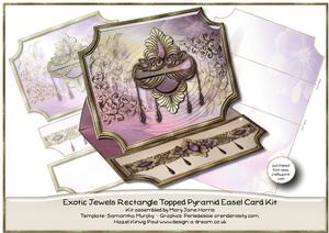 Exotic Jewels Rectangle Topped Pyramid Easel Card Kit