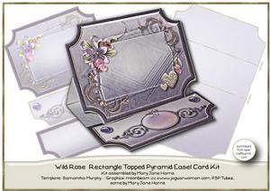 Wild Rose Rectangle Topped Pyramid Easel Card Kit