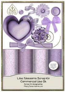Lilac Blossoms Scrap Kit - Cu Ok