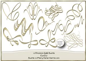 12 Pirate's Gold Swirls - Cu4cu