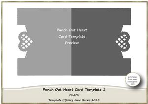 Punch Out Heart Card Template 1 - Cu4cu