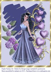 Purple Fantasy A4 Card