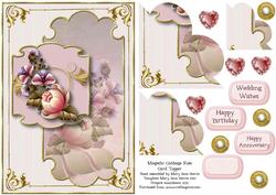 Majestic Cabbage Rose Corner Stacker Topper