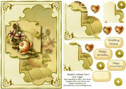 Majestic Cabbage Rose Corner Stacker Topper 2
