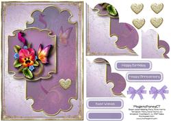 Majestic Pansy Corner Stacker Topper