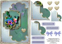 Majestic Pansy Corner Stacker Topper 2