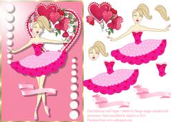 Pink Ballerina Card Topper