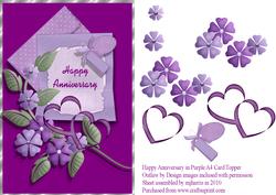 Happy Anniversary in Purple Card