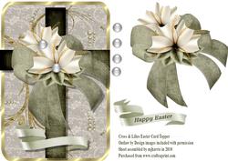 Cross & Lilies Easter Card Topper