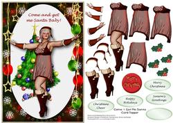 Come & Get Me Santa Card Topper 1