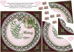 Diamonds, Roses & Lace Card Topper 1