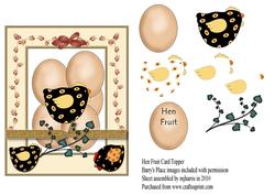 Hen Fruit Card Topper