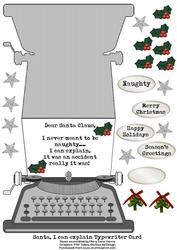 Santa, I Can Explain Typewriter Card