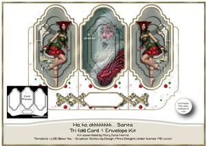 Ho, Ho, Ohhhhhhhh - Santa Tri-fold Card & Envelope Kit