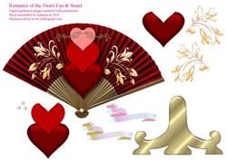 Romance of the Heart Fan & Stand