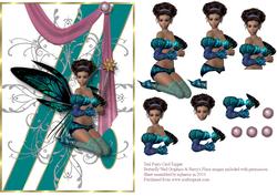 Teal Fairy Card Topper