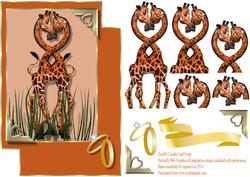 Giraffe Couple Card Topper