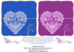 2 Over the Top Heart Cards