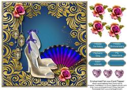 Enchanted Fan Shoes 8x8 Card Topper 2