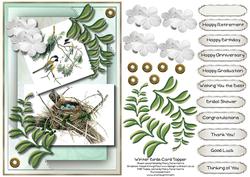 Winter Birds Card Topper
