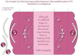 Mauve Sympathy Card