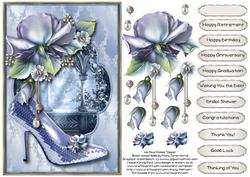 Ice Blue Roses Topper