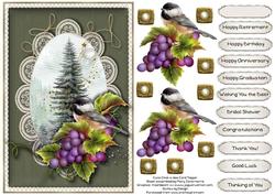 Cute Chick-a-dee Card Topper