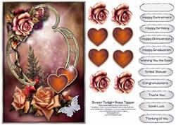 Sweet Twilight Rose Topper
