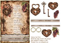 Victorian Lock & Key Card Front