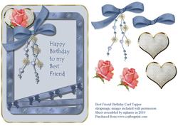 Best Friend Birthday Card Topper