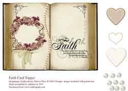 Faith Book Card Topper