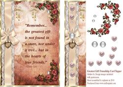 Greatest Gift Friendship Card Topper