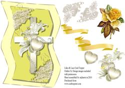 Lilies & Lace Card Topper